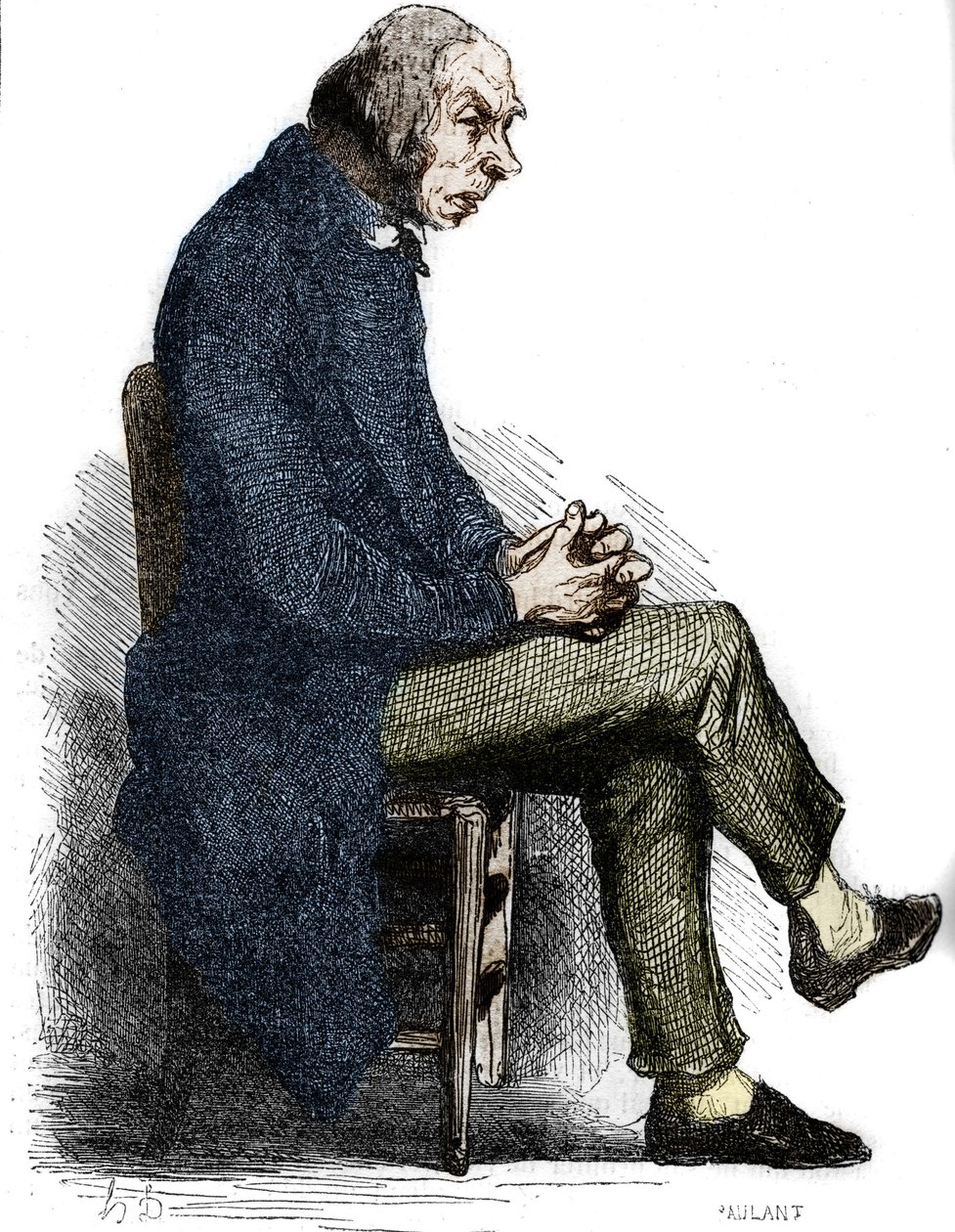 Le Père Goriot. Gravure du milieu du XIXe siècle. Illustration pour "Le Père Goriot" par Honoré de Balzac (1799-1850) - Unknown artist
