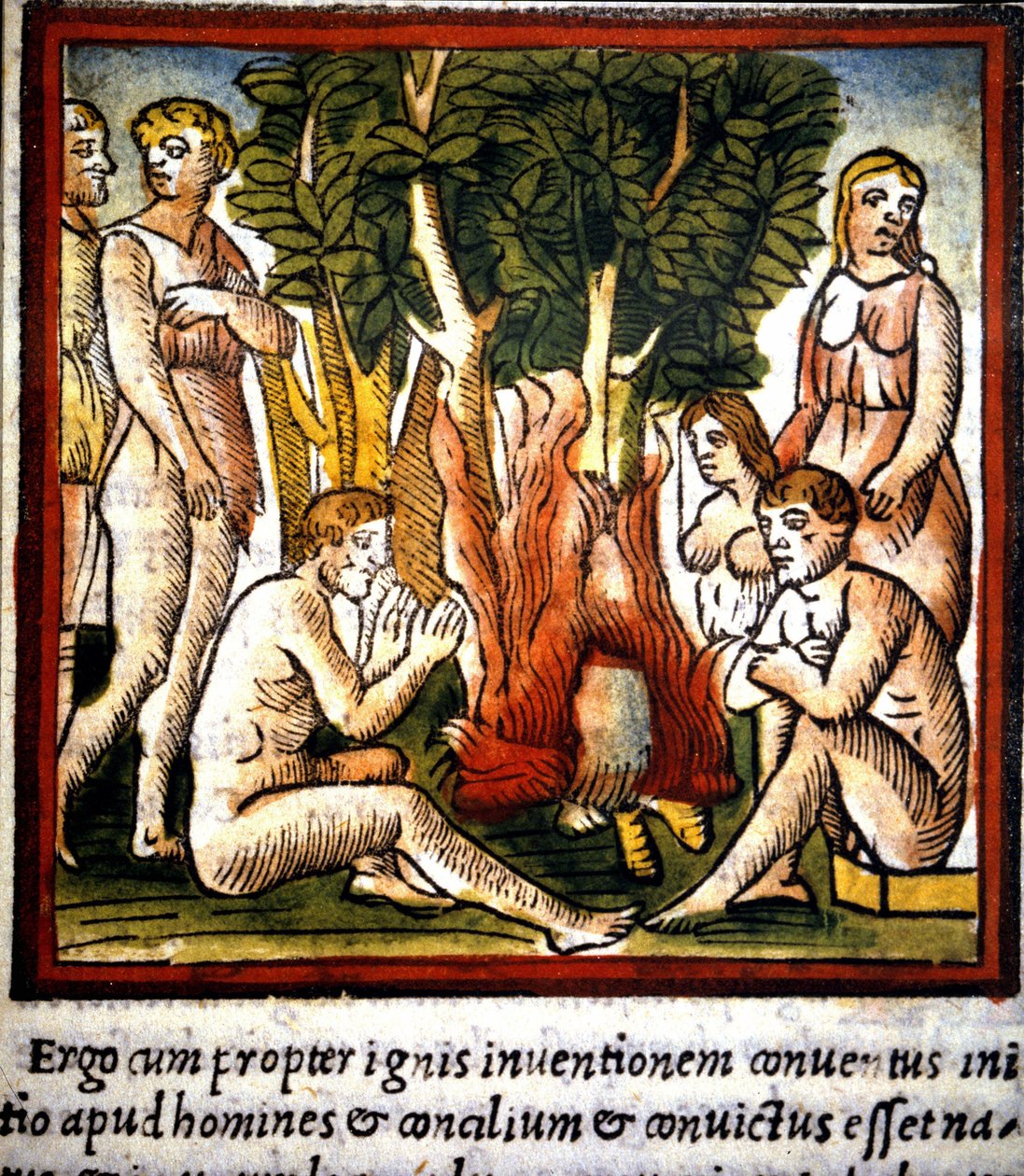 Feu et Primitifs - dans "De architectura" de Vitruve - Unknown artist