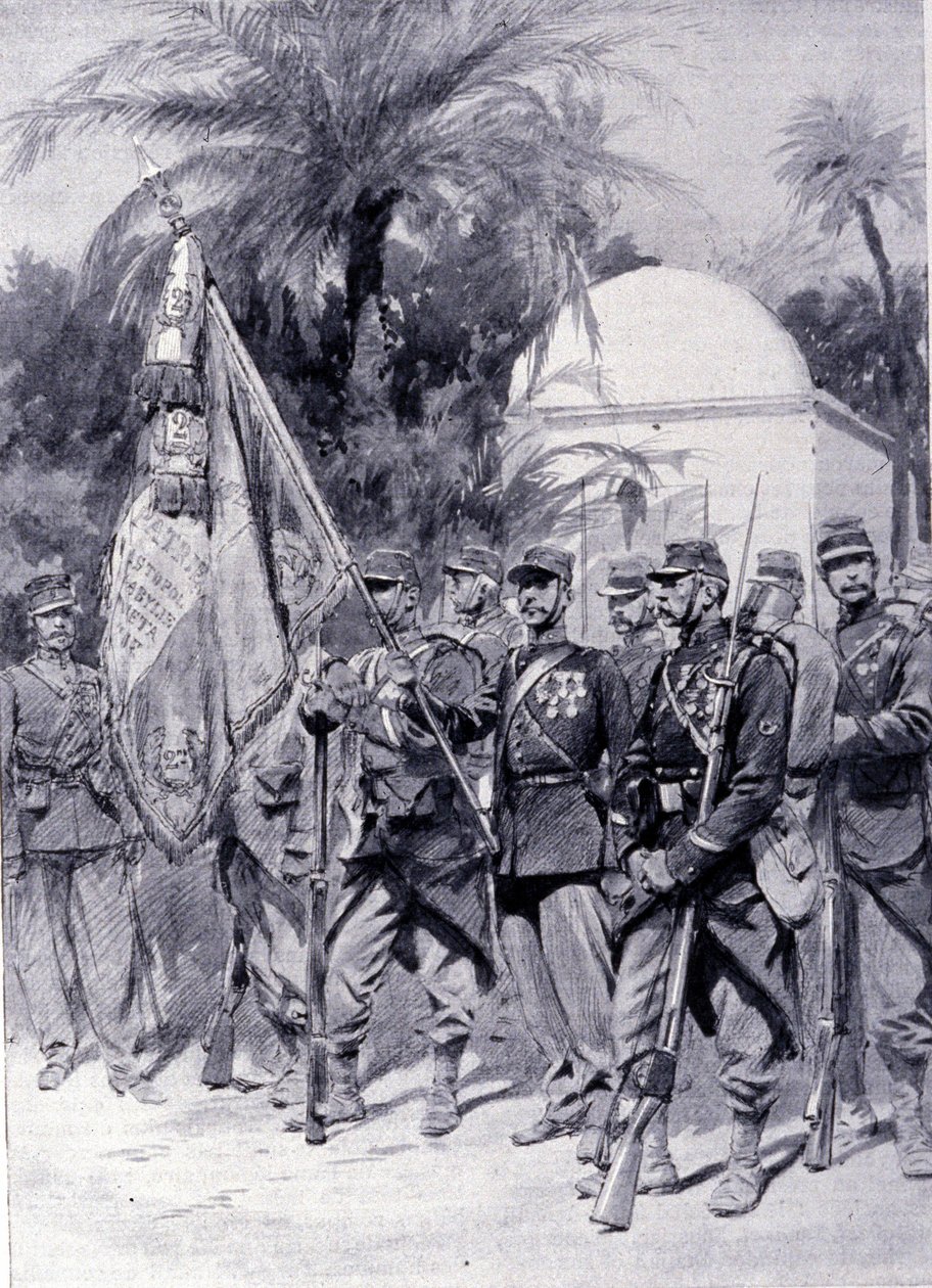Soldats de la légion étrangère en uniforme. 1878. - Unknown artist