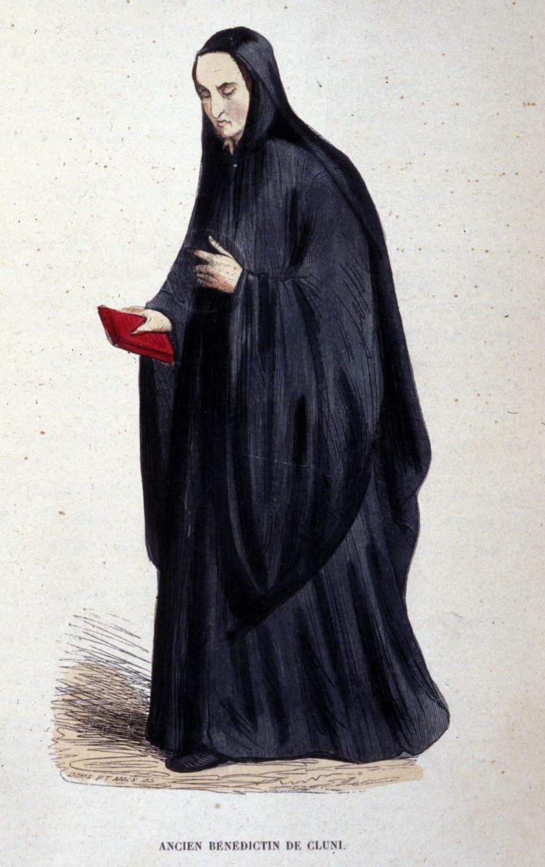 Ancien bénédictin de Cluny. Gravure d