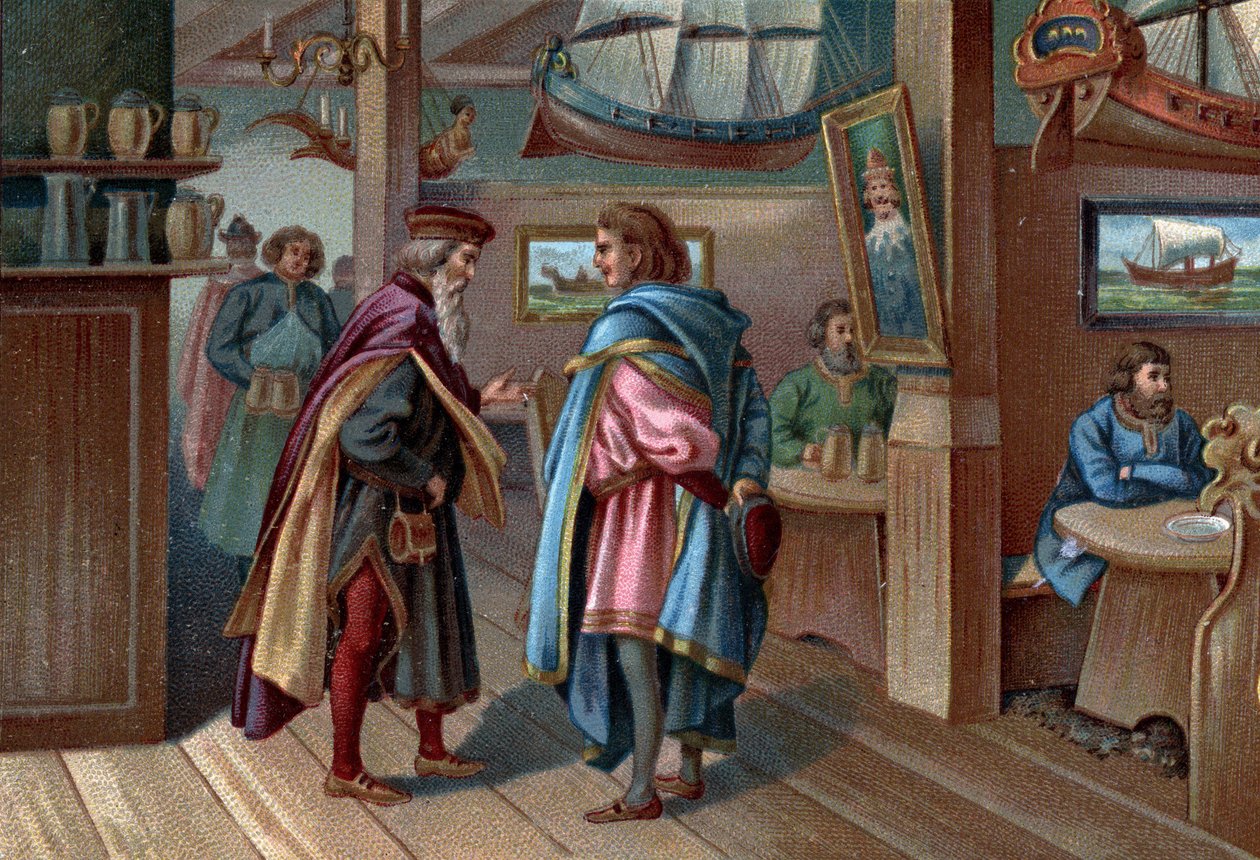 Anciens centres commerciaux : chambre des navigateurs de Lübeck au XVIIe siècle - Unknown artist
