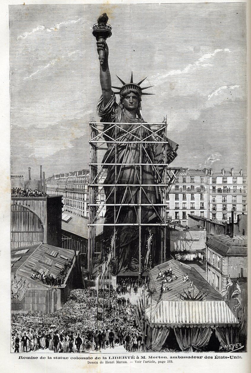 Paris, remise de la Statue de la Liberté à l