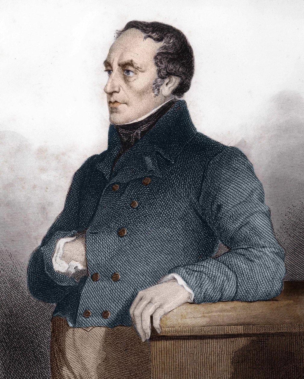 François Guizot (1787 - 1874), homme politique et historien français - gravure dans Histoire de la vie politique et privée de Louis Philippe - Unknown artist