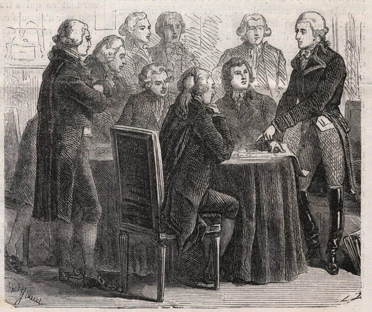 Révolution française : le comte Louis Marie de Narbonne-Lara présentant ses plans dans les comités de l