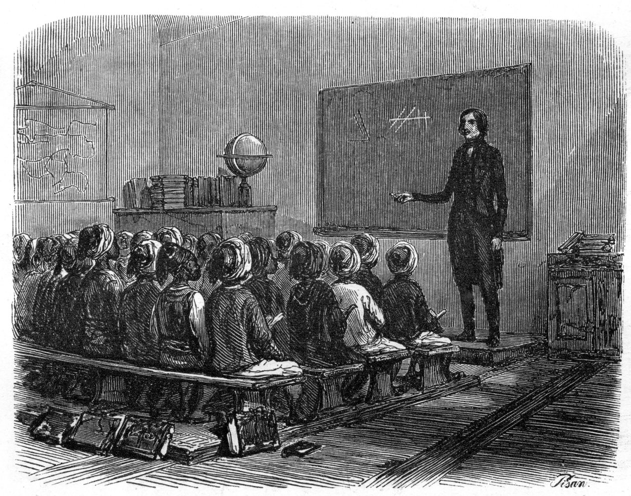 École française en Algérie en 1840. - Unknown artist