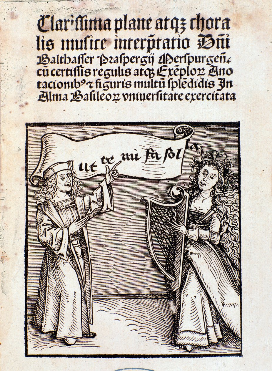 Frontispice de Clarissima plane atque choralis musice interpretati par Prasperg - Unknown artist