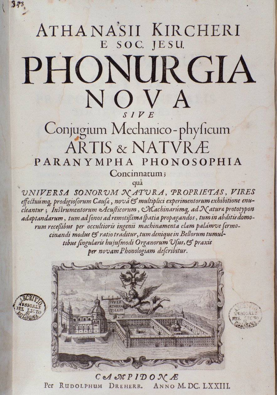 Frontispice de Phonurgia nova (1673) - Unknown artist