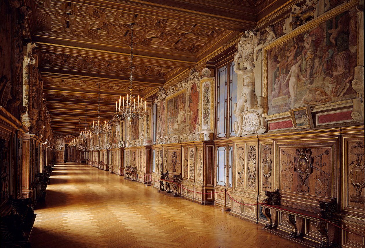 Galerie François Ier au château de Fontainebleau : boiseries et peintures murales du XVIe siècle - Unknown artist