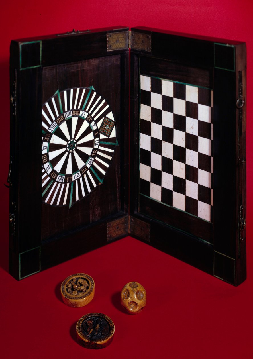 Boîte de jeu en noyer, ivoire et ébène. Fin du XVe siècle Paris, Musée national du Moyen Âge, Thermes de Cluny - Unknown artist