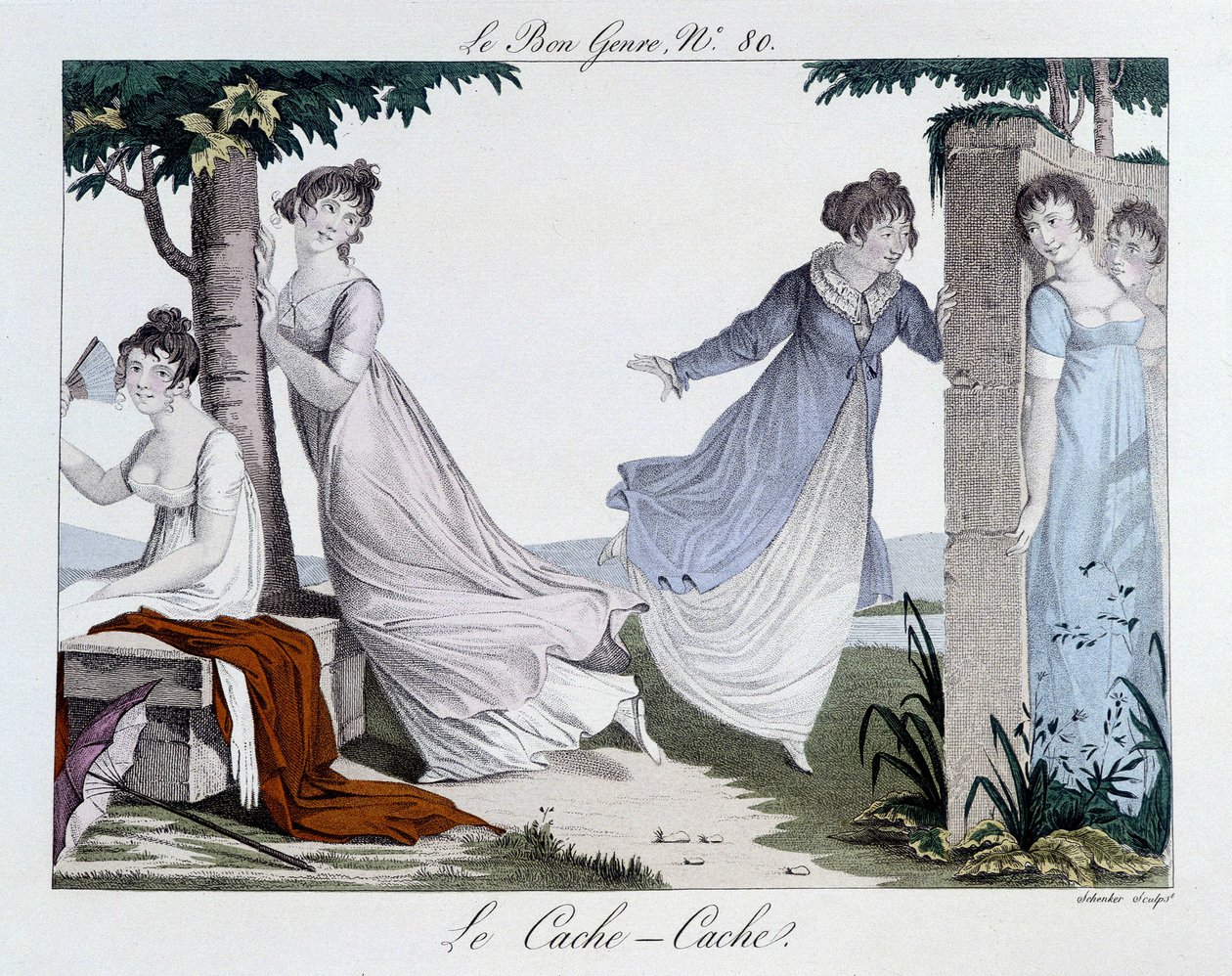 Jeu de cache-cache - dans Le Bon genre, n°80, début 19e siècle - Unknown artist