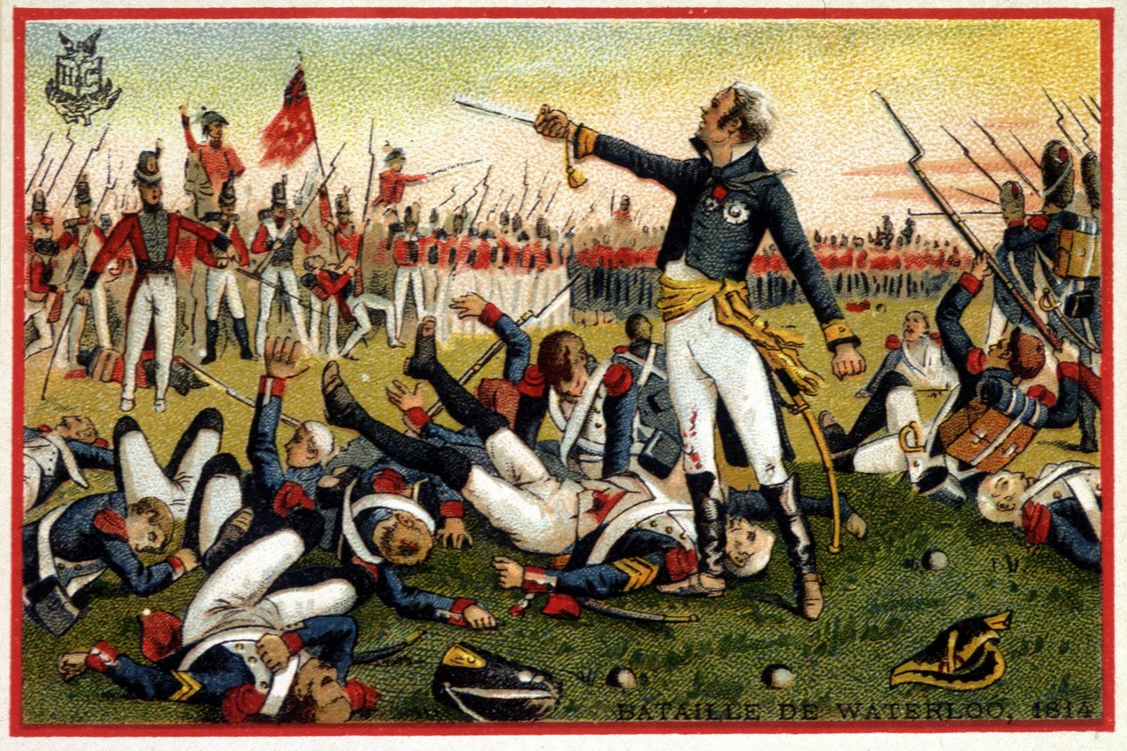 Le général Cambronne à la bataille de Waterloo (1815) - chromo., fin 19ème siècle - Unknown artist