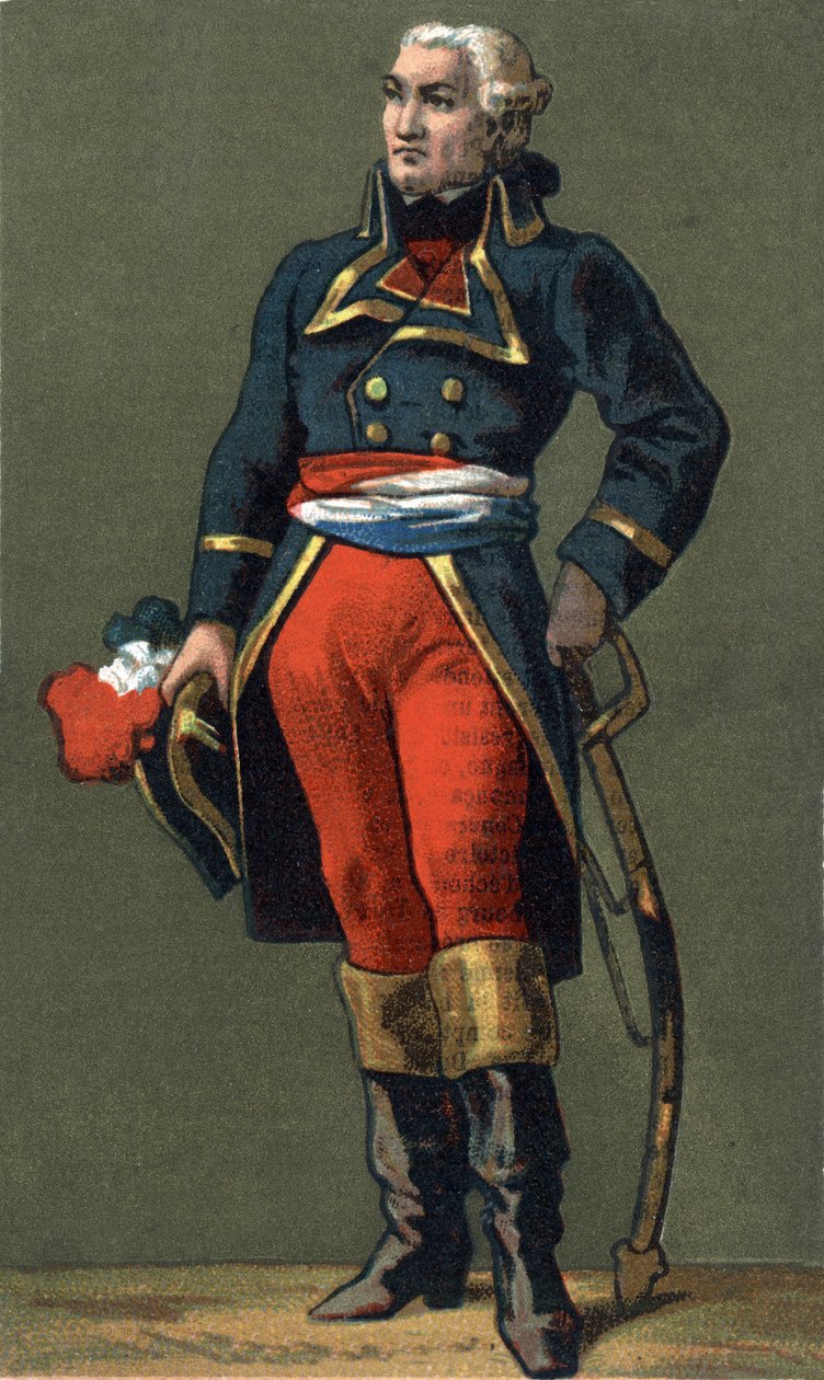 Général Dumouriez. Charles François du Périer, dit du Périer du Mourier puis Dumouriez, général français (1739-1823). Chromolithographie du 19ème siècle - Unknown artist