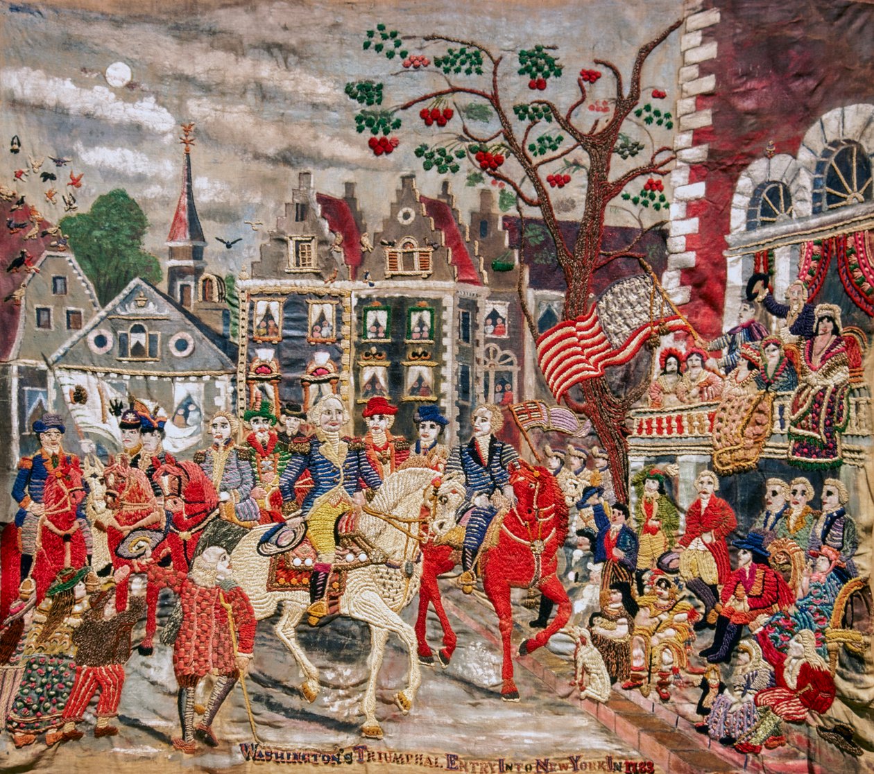 George Washington arrive triomphalement au Federal Hall à New York. - Unknown artist
