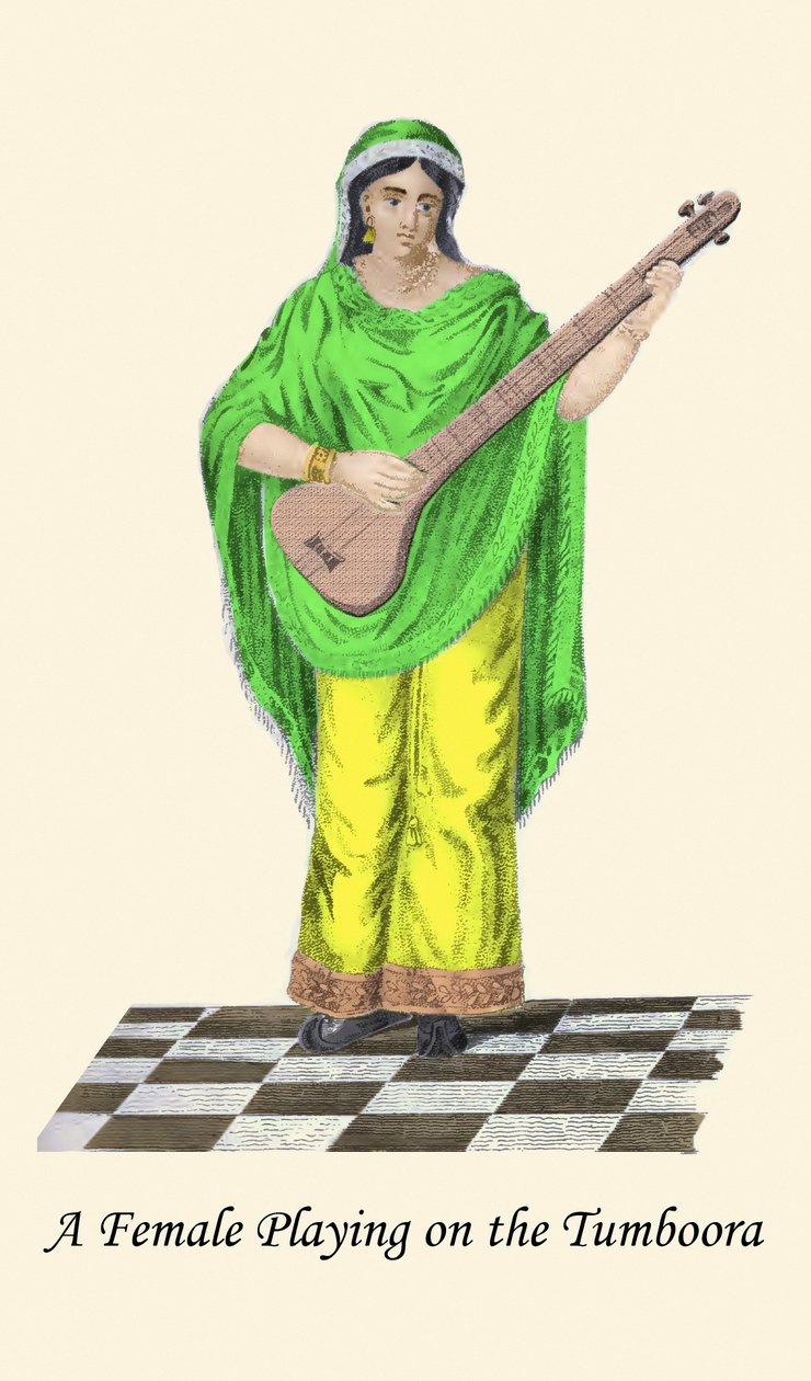 Fille jouant du Tumboora - Unknown Artist