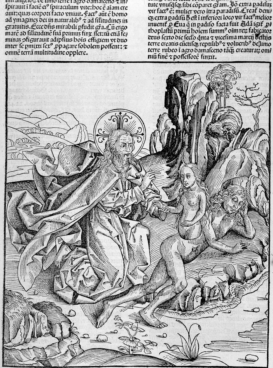 Dieu donne naissance à Ève de la cuisse d