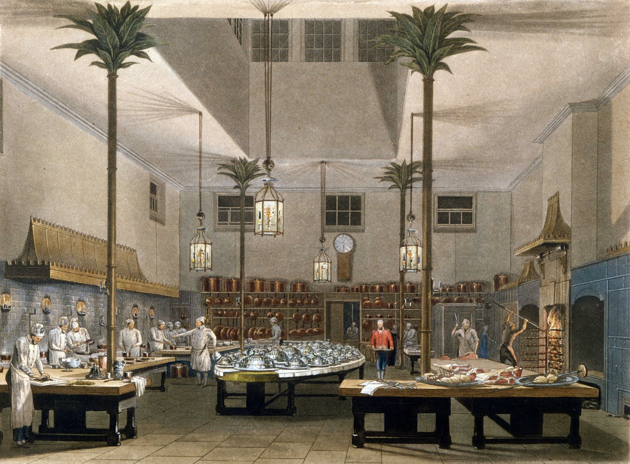 Grand Hôtel : les cuisines du Great Pavillon Hotel à Brighton. 1850 - Unknown artist