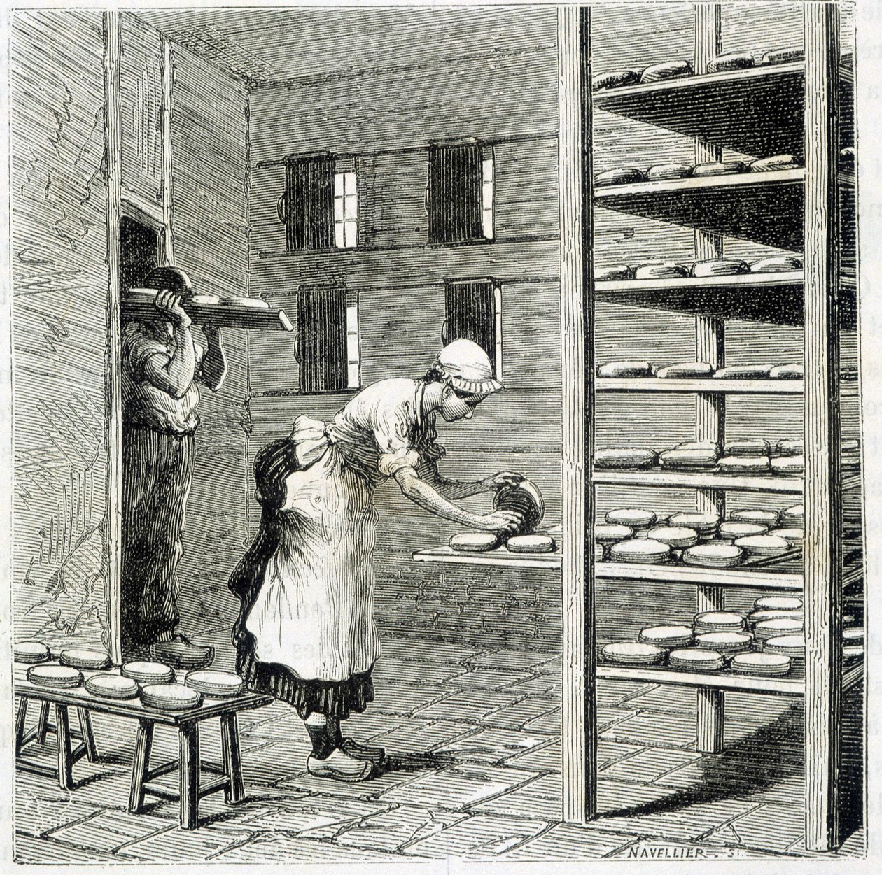 Haloir (ou séchoir) pour la fabrication du fromage camembert - dans « Les merveilles de l