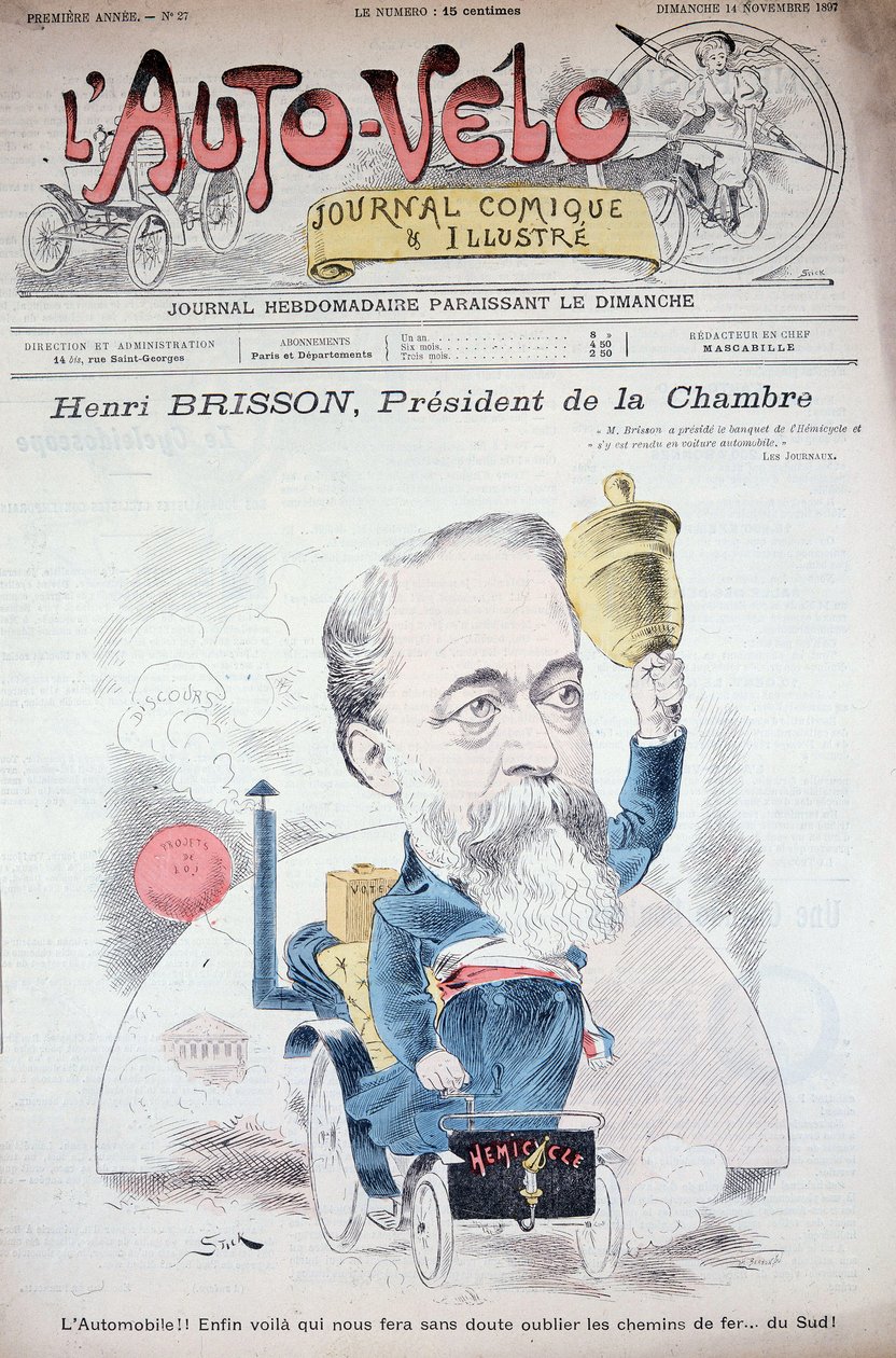 Henri Brisson en automobile (président de la chambre) - dans « l