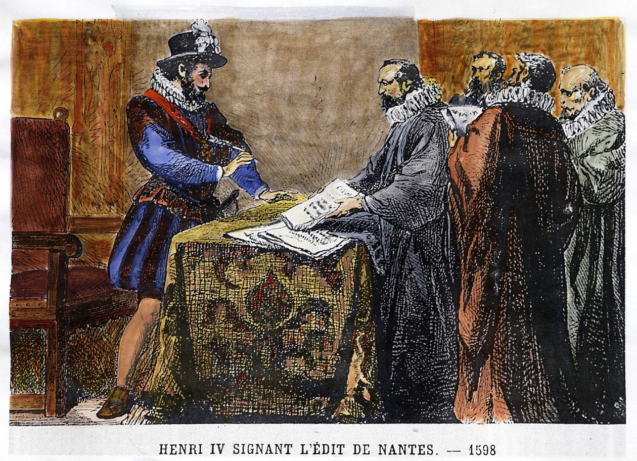 Henri IV (1553 - 1610) signe l