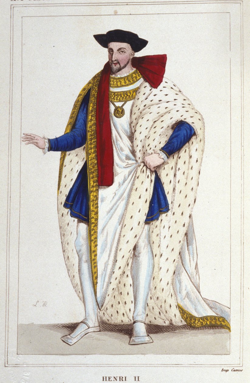 Henri II, roi de France (1519 - 1559) gravure de 1830 - Unknown artist