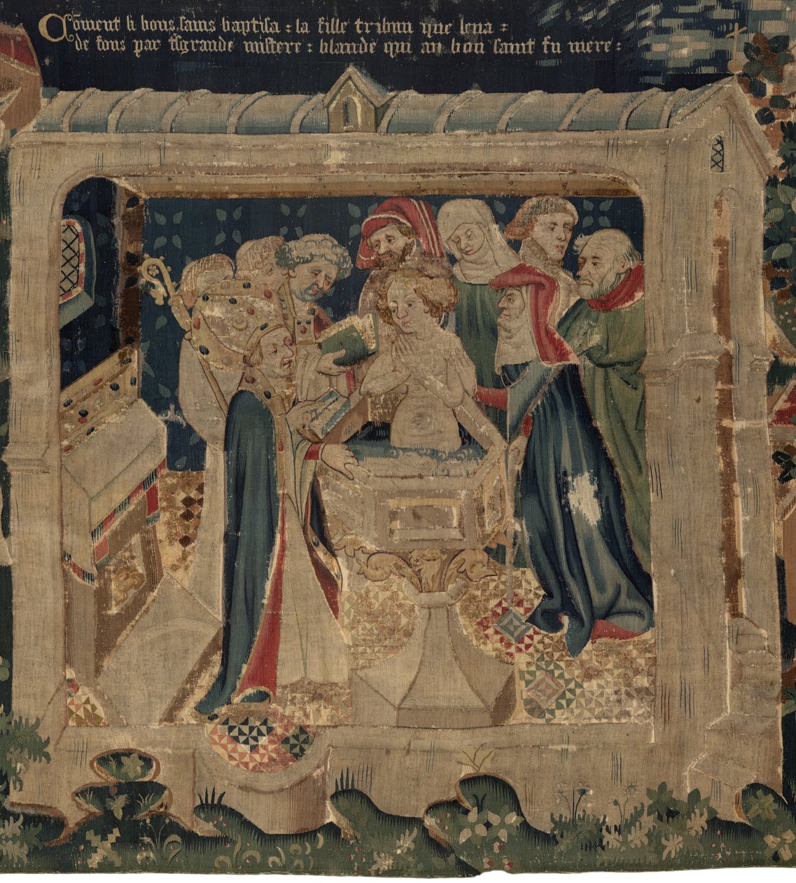 Histoire de Saint Piat et Saint Eleuthère, Scène 13 : Le baptême de Blanda - Unknown artist