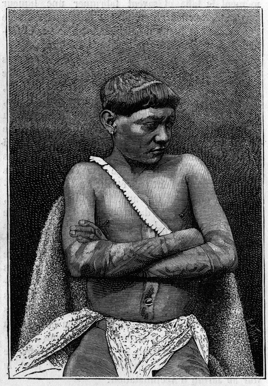 Zoo humain : jeune homme galibi (peuple amérindien) au Jardin d