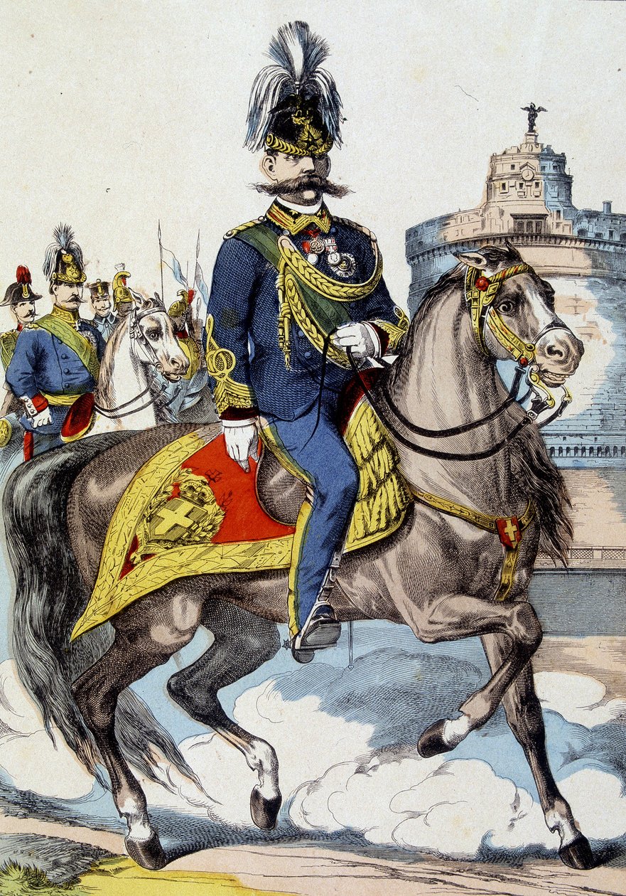 Humbert Ier à cheval, roi d