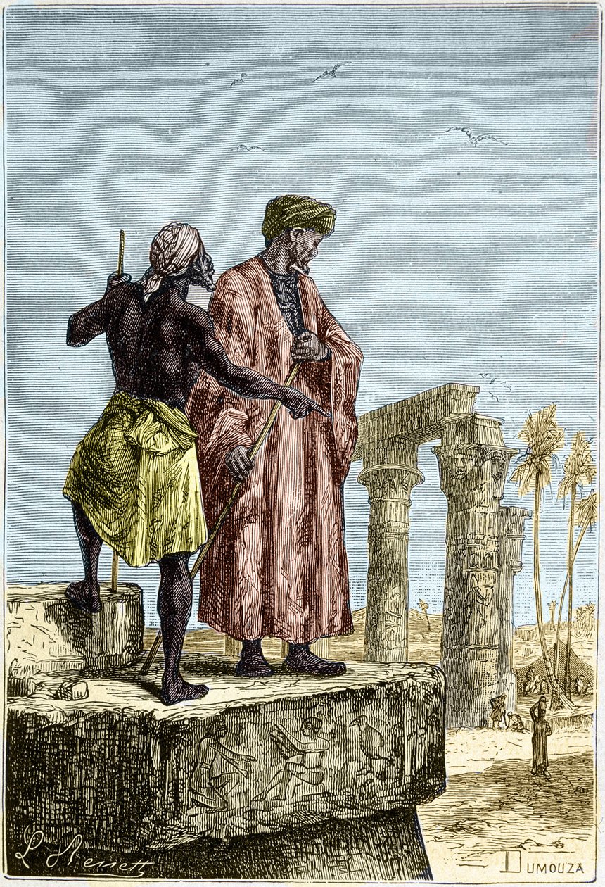 Ibn Battuta (1307-1377) en Égypte - dans "Découverte de la terre" par Jules Verne - Unknown artist