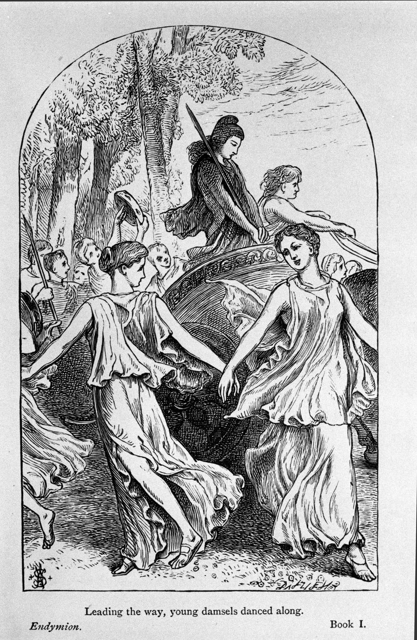 Illustration pour « Endymion » du poète John Keats (1795-1821) 19ème siècle - Unknown artist