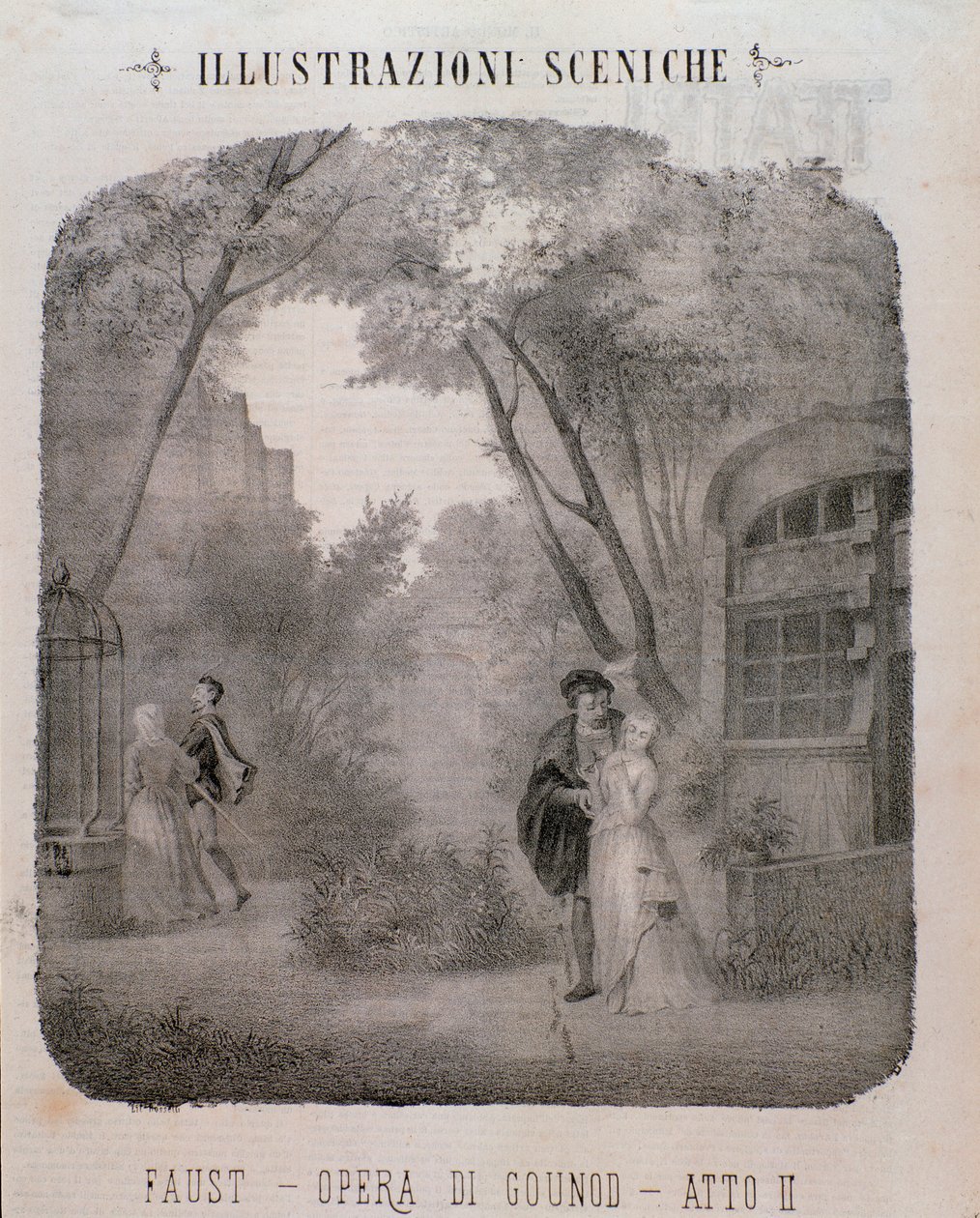 Illustration pour le deuxième acte de Faust par Charles Gounod - Unknown artist
