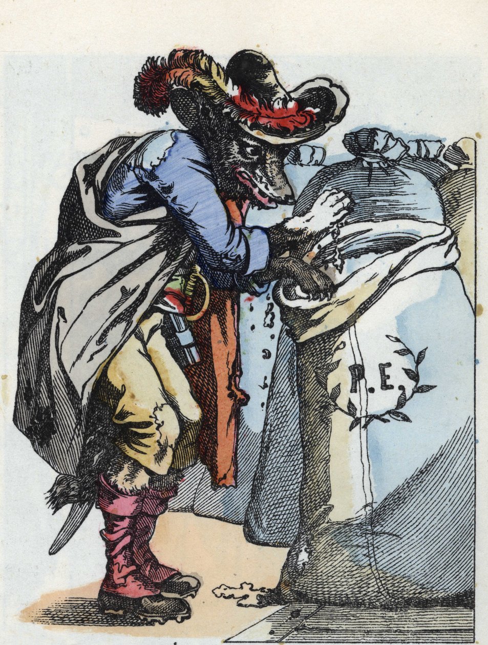 Illustration du conte « Compère le Loup, Maître Renard, Commère la Chèvre et ses petits biquets » d