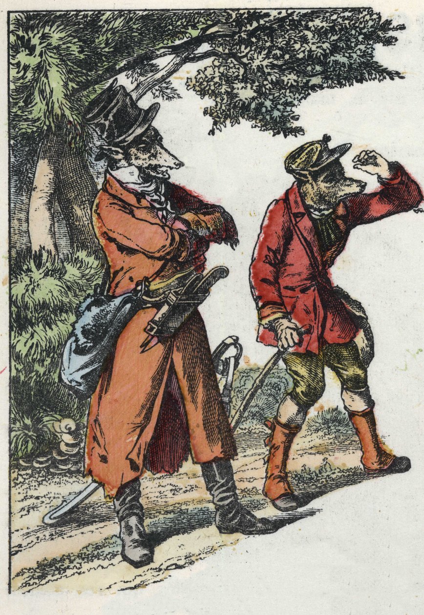 Illustration du conte « Bonne Maman Mouton ». Dans « Contes de la maison pour les petits ». Gravure anonyme du XIXe siècle - Unknown artist