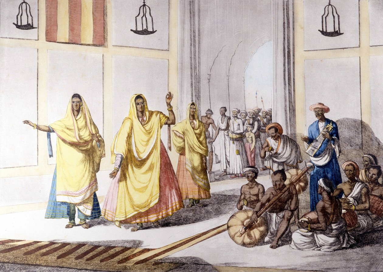 Culture et civilisation indiennes : danseuse et musique traditionnelle, Inde. - Unknown artist