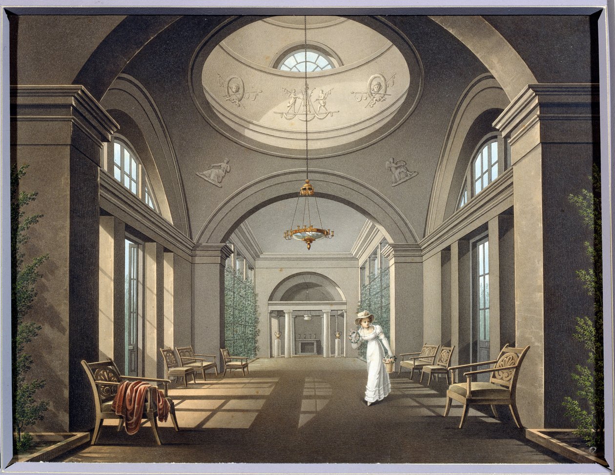 Intérieur de la volière dans le palais Pavlovsk - Unknown artist