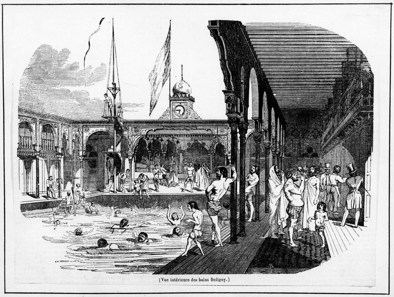 Vue intérieure des Bains Deligny - Carnavalet, s.d - Unknown artist