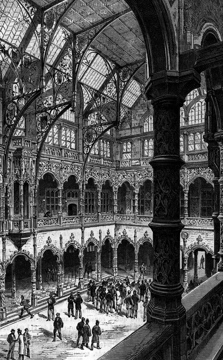 Vue intérieure de la Bourse d