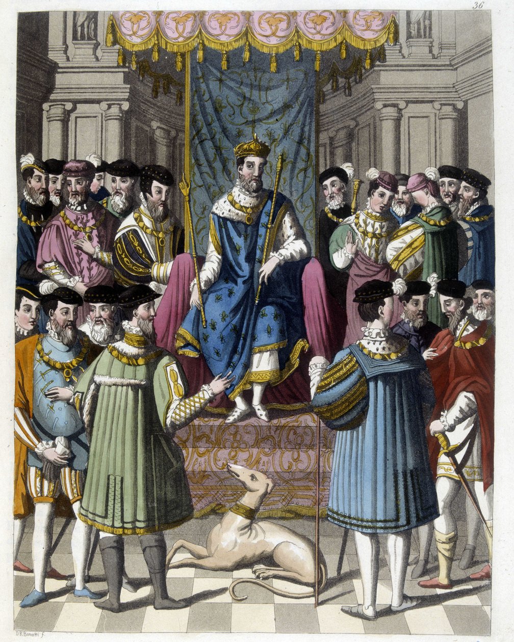 Entrevue de François Ier (1494 - 1547) et Henri VIII (1491 - 1547) d