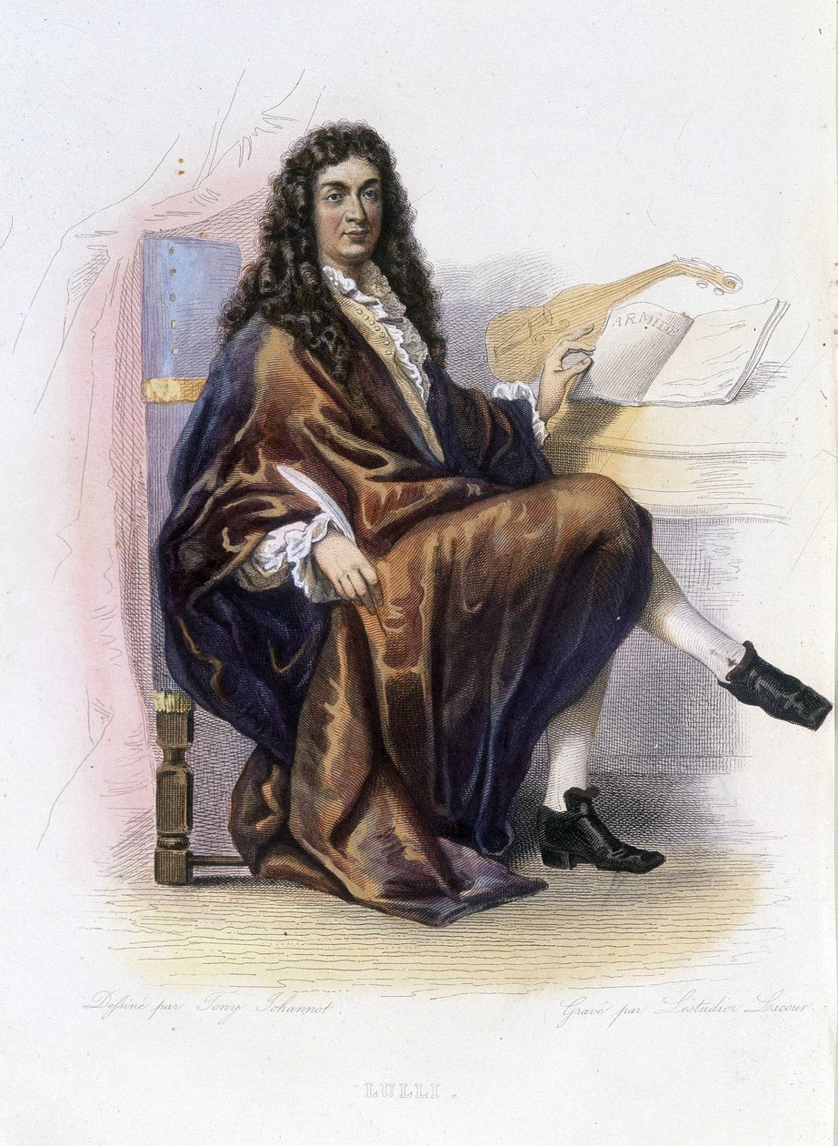 Jean Baptiste Lully (Giovanni Battista Lulli) (1632-1687) - dans « Le Plutarque français », éd. Mennechet - Unknown artist