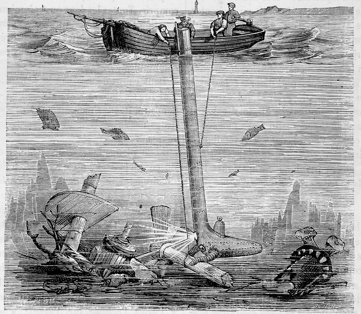 Explorateur sous-marin Jobard - dans "Les Merveilles de la Science" par Louis Figuier - Unknown artist