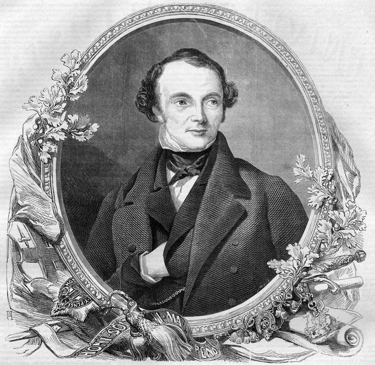 John Russell (1792-1878), homme politique britannique gravure de 1860. - Unknown artist