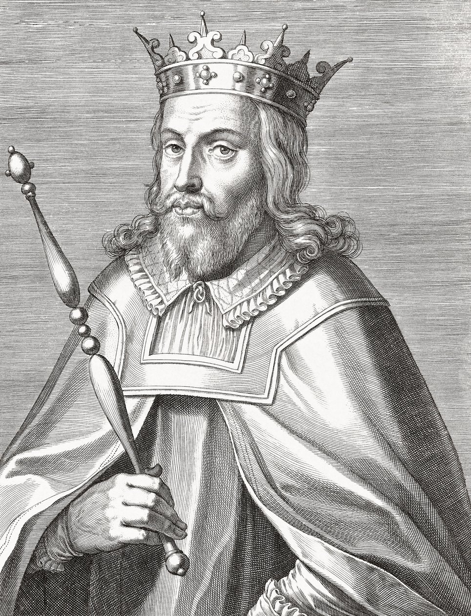 Roi Duarte I du Portugal. Edward I. Portrait. - Unknown artist