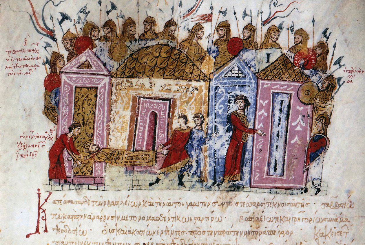 La garde armée varègue (varangienne) (Vikings danois et suédois, qui ont voyagé sur tout le réseau fluvial des territoires de l