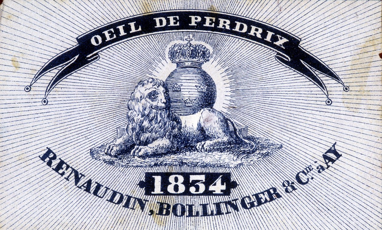 Étiquette « Œil de Perdrix - Renaudin, Bollinger & Cie à AY - 1834 ». - Unknown artist