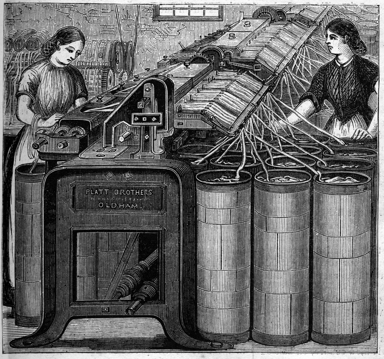 Grandes industries anglaises : filature de coton Walter Evans en Angleterre en 1863. Flottation du coton. - Unknown artist