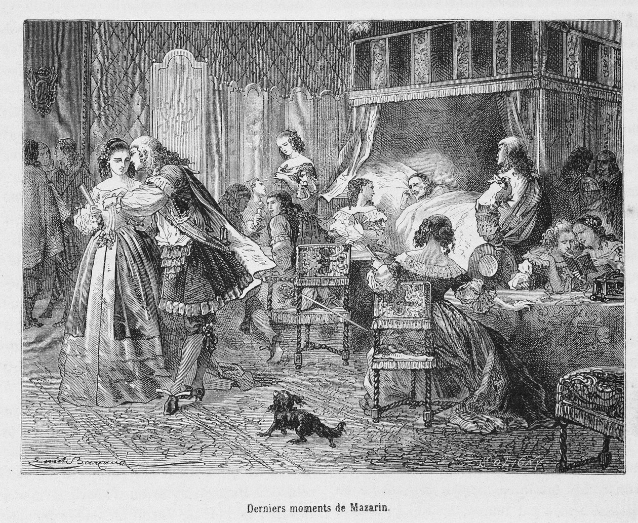 Derniers moments de Mazarin (1602 - 1661). Illustration dans « Histoire de France populaire » par Henri Martin - Unknown artist