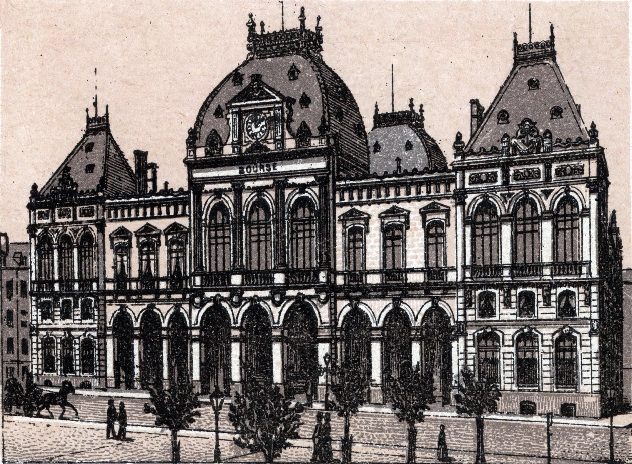 Le Havre, la Bourse dans « Le Monde Illustré 168 vues » sans date (fin XIXe siècle) - Unknown artist