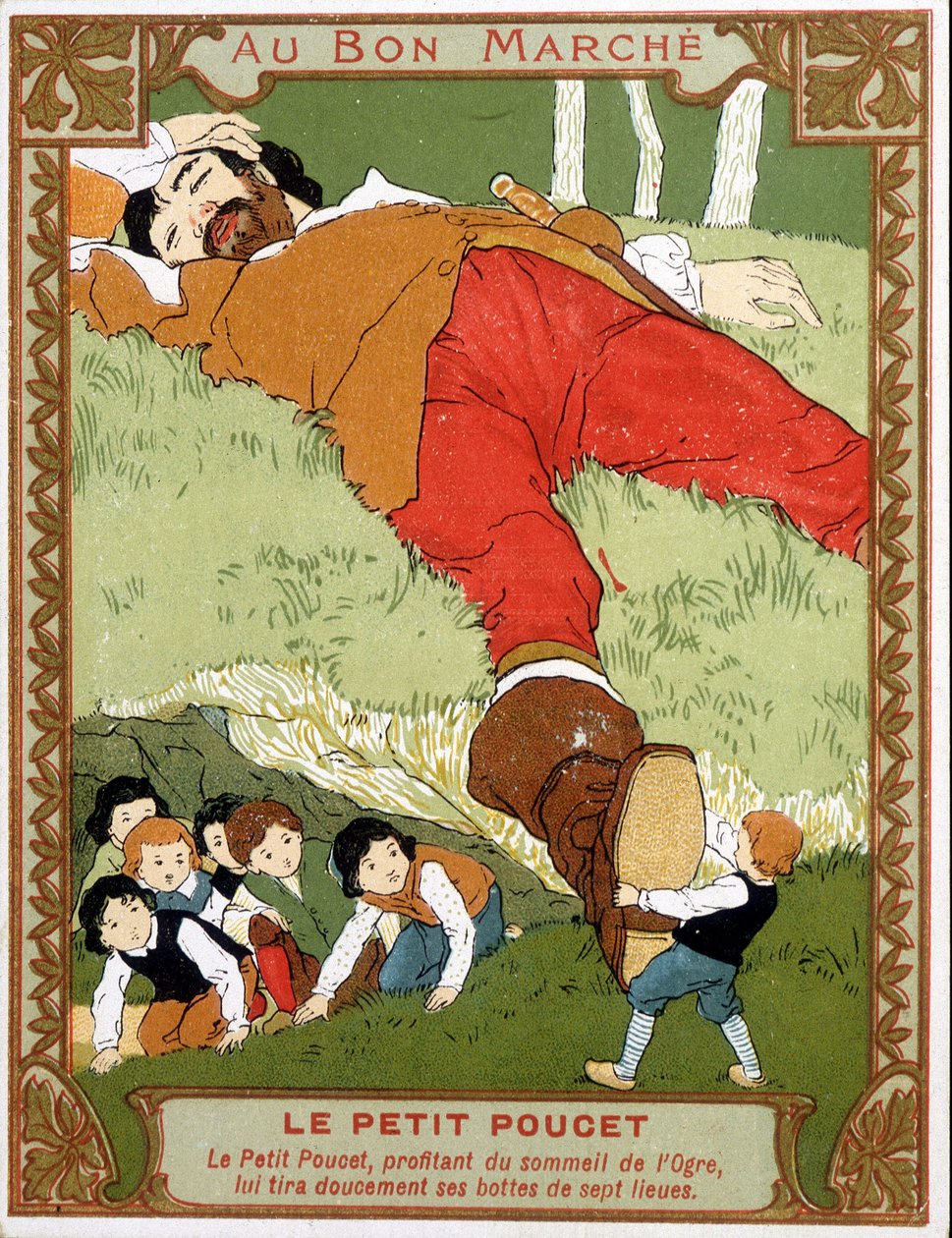 Le Petit Poucet enlève ses bottes de sept lieues à l