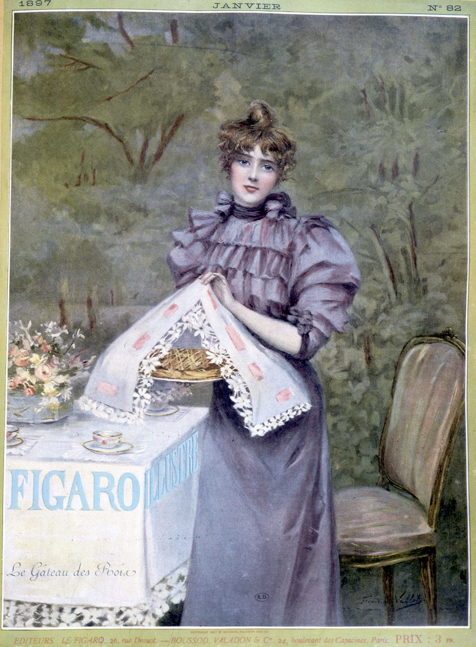 Le cake des rois par Frédéric Vallet - dans "Figaro Illustré", janvier 1897 - Unknown artist
