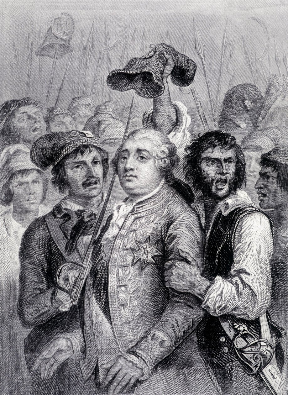 Le peuple aux Tuileries, cap Louis XVI du bonnet phrygien, 20 juin - Unknown artist