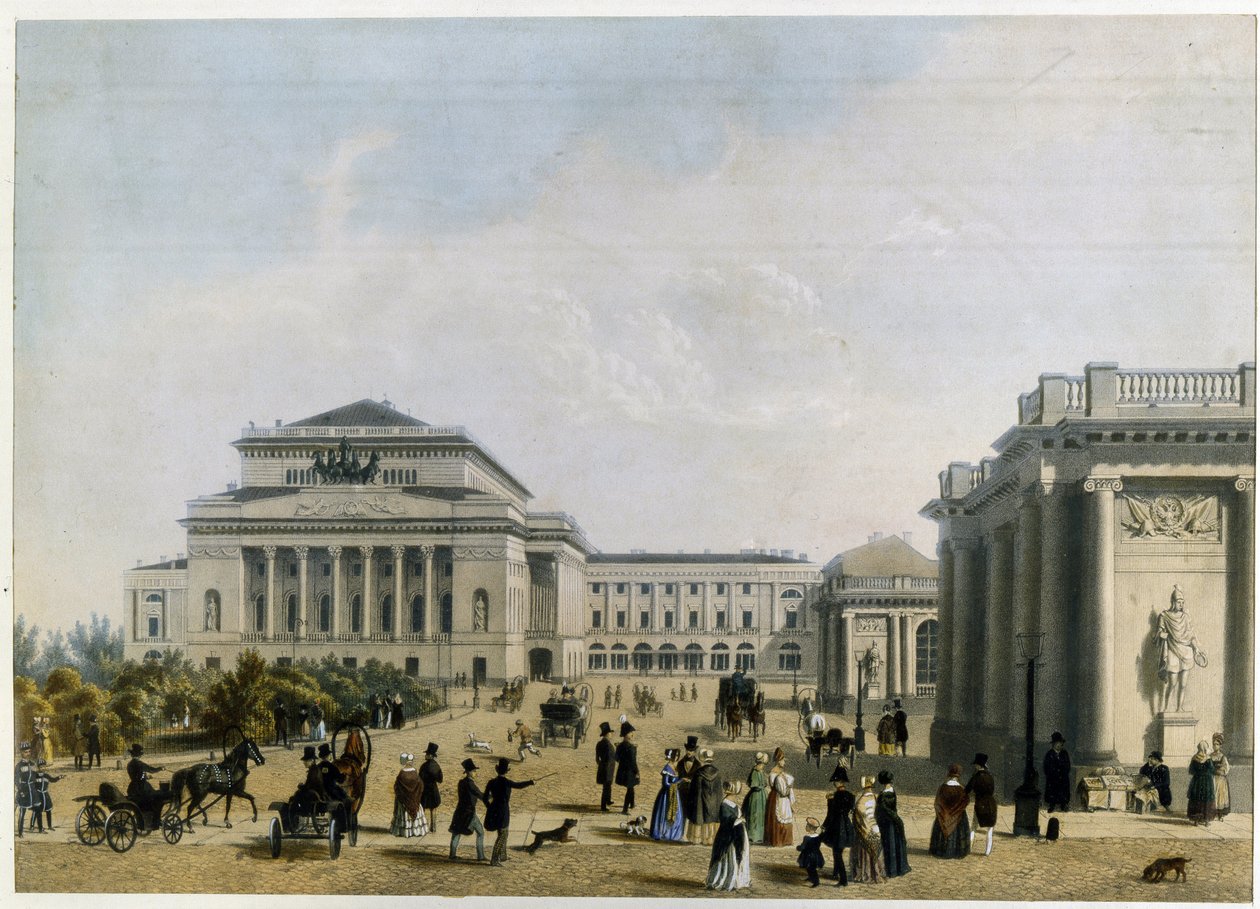 Le theatre Alexandrinski a Saint Petersbourg - Unknown artist